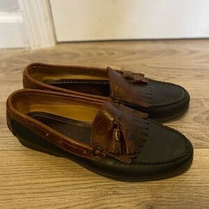 Sebago Black and Brown Tassel Loafers